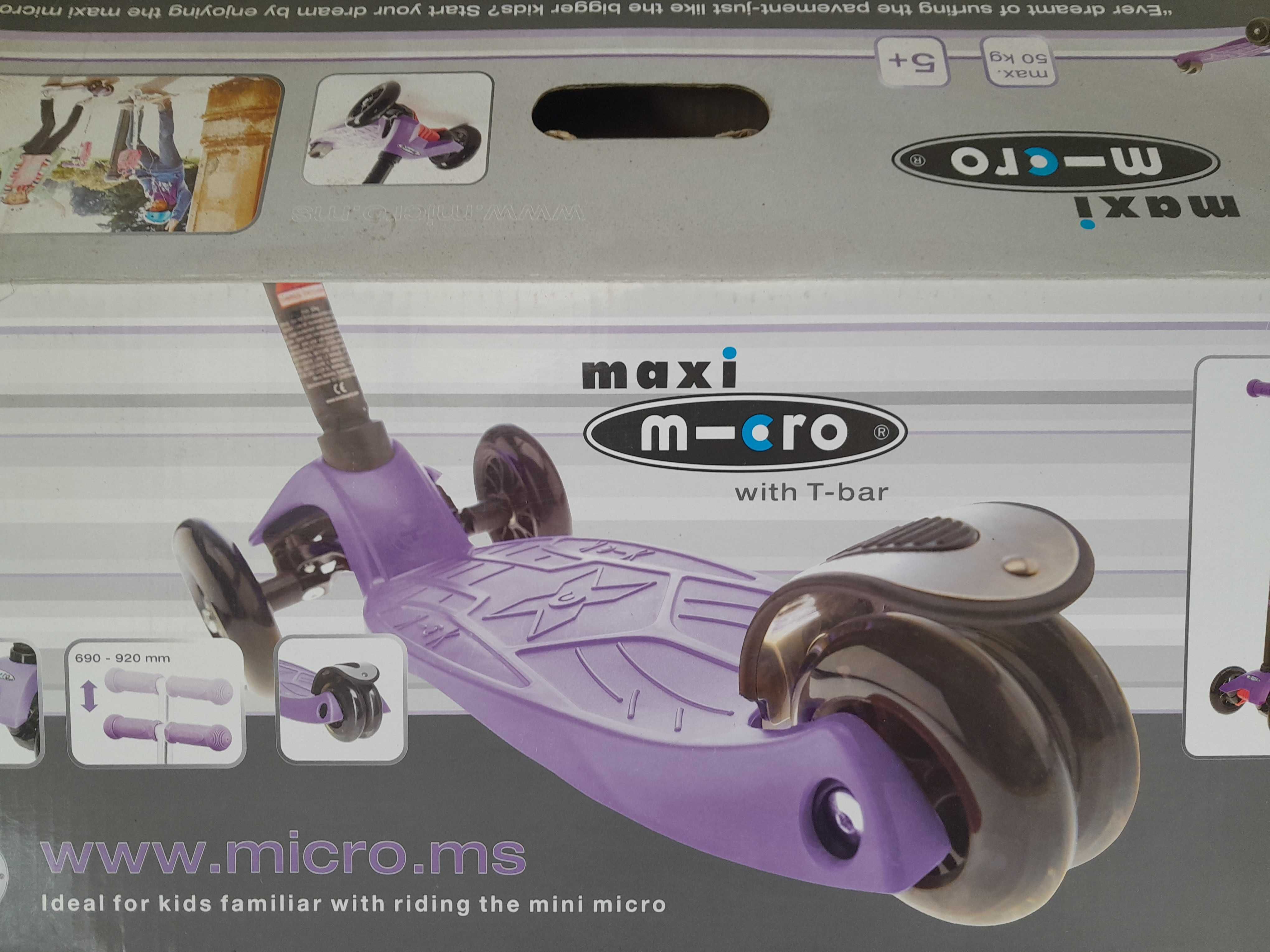 Używana hulajnoga trójkołowa Maxi Micro T-bardo 50 kg 5+