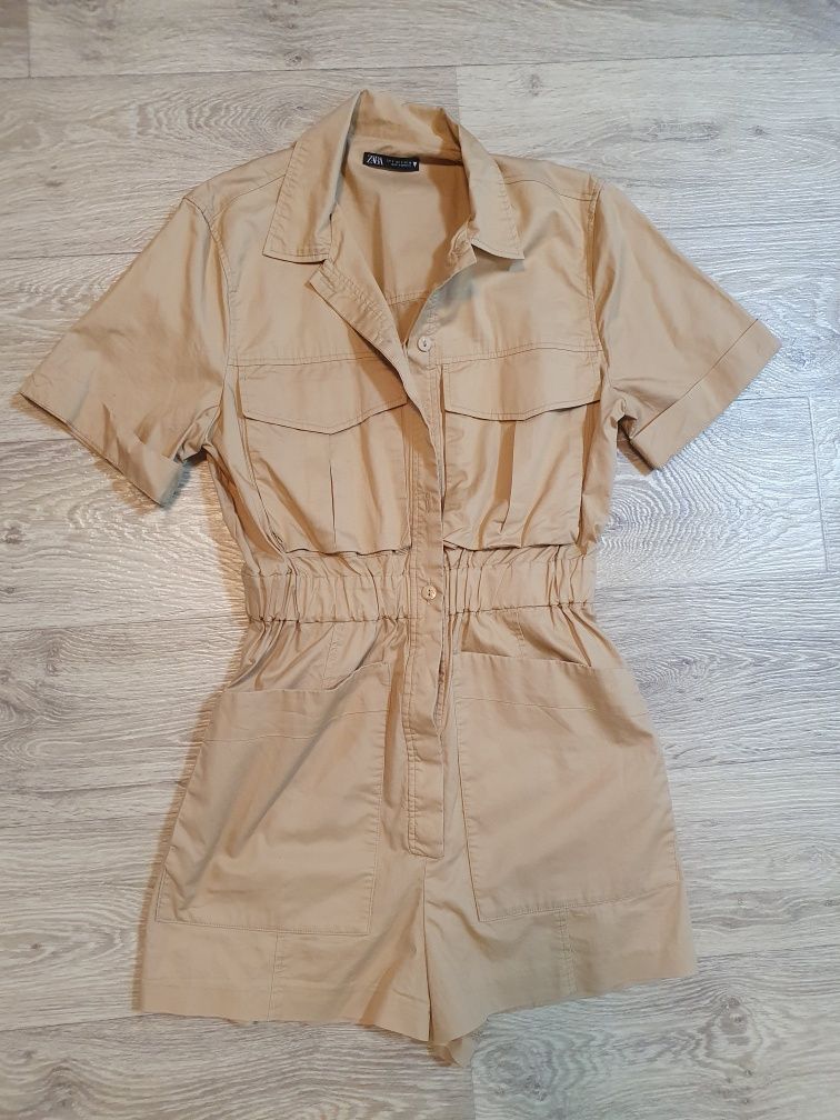 Бежевий кемел комбінезон Zara S