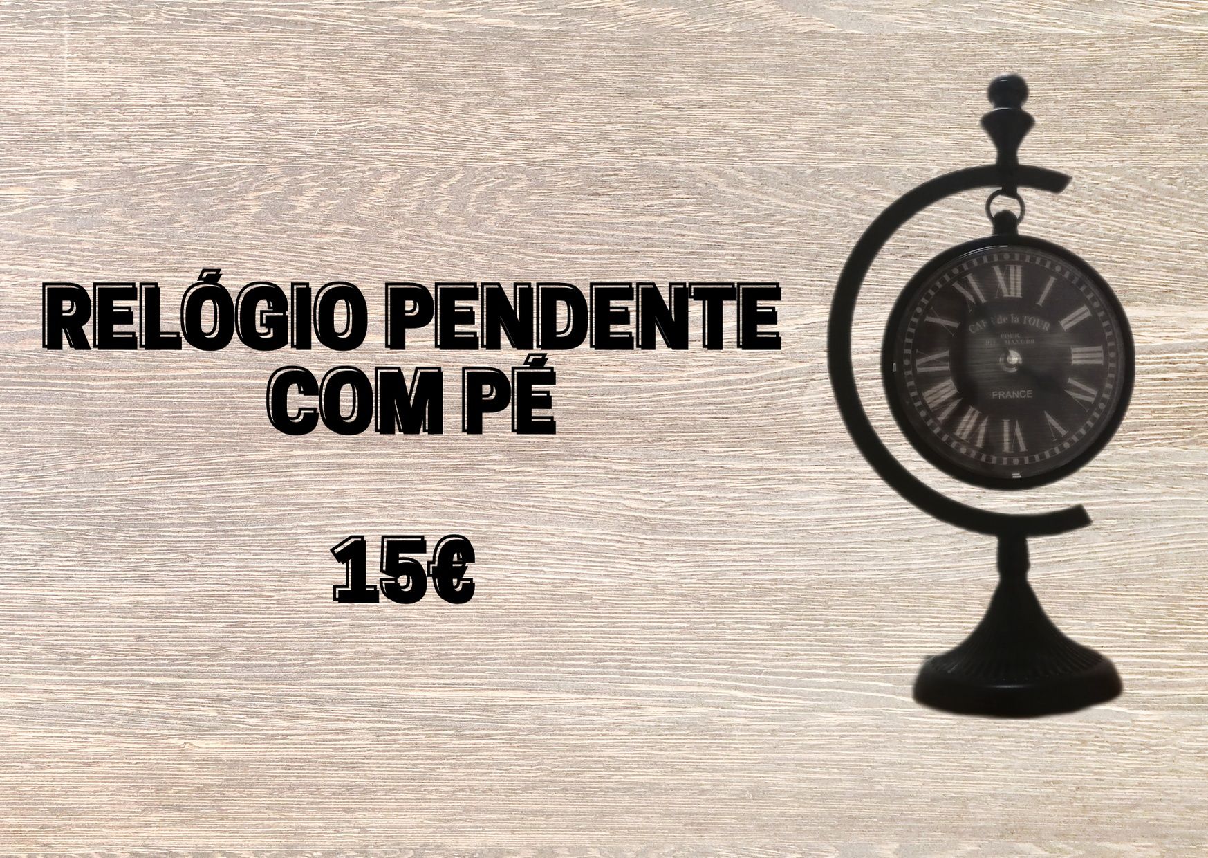 Relógio Pendente com pé