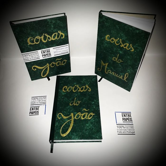 Livros de Apontamentos encadernação 100% manual Qualidade superior