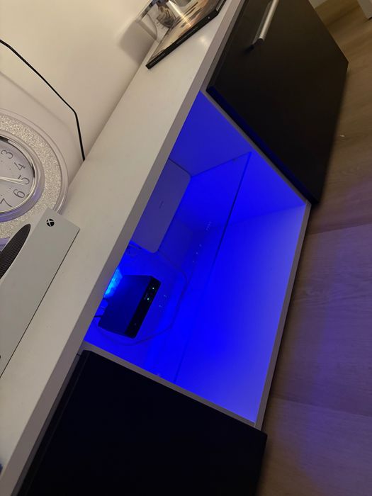 Szafka RTV biało czarna