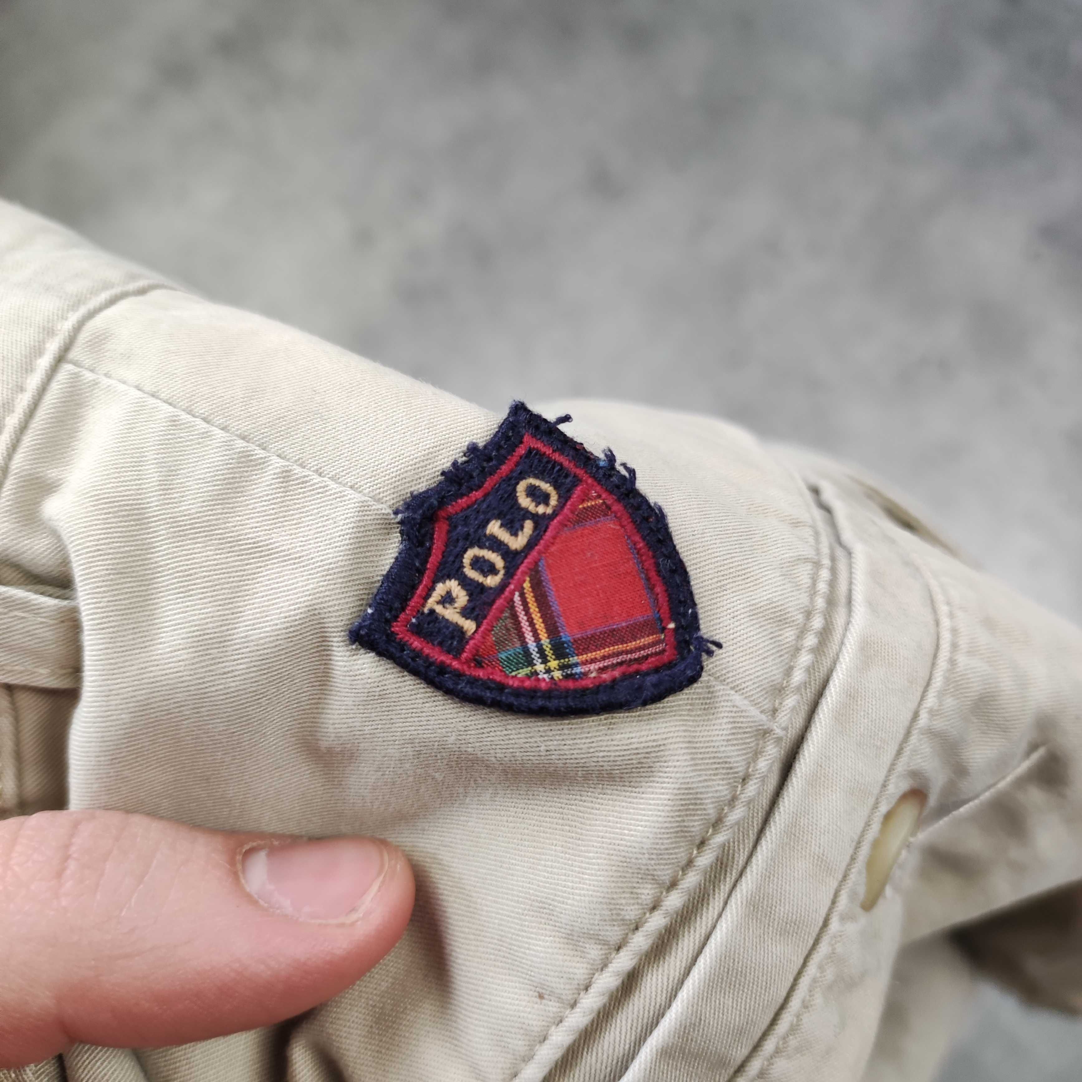 MĘSKIE Retro Vintage Spodenki Eleganckie Polo Ralph Lauren POLO Beżowe