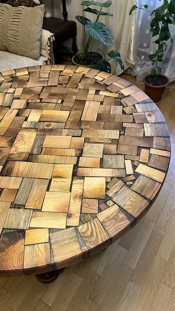 Эксклюзивный деревянный стол, ручная работа