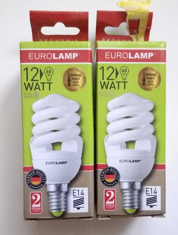 Люминесцентная энергосберегающая лампы  EUROLAMP 12 watt E 14