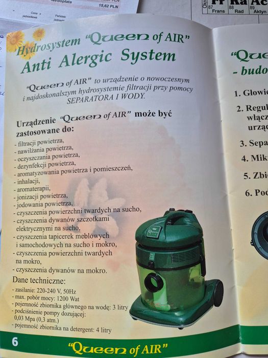 Odkurzacz + pranie i inne. Queen Of AIR Anti Alergic system