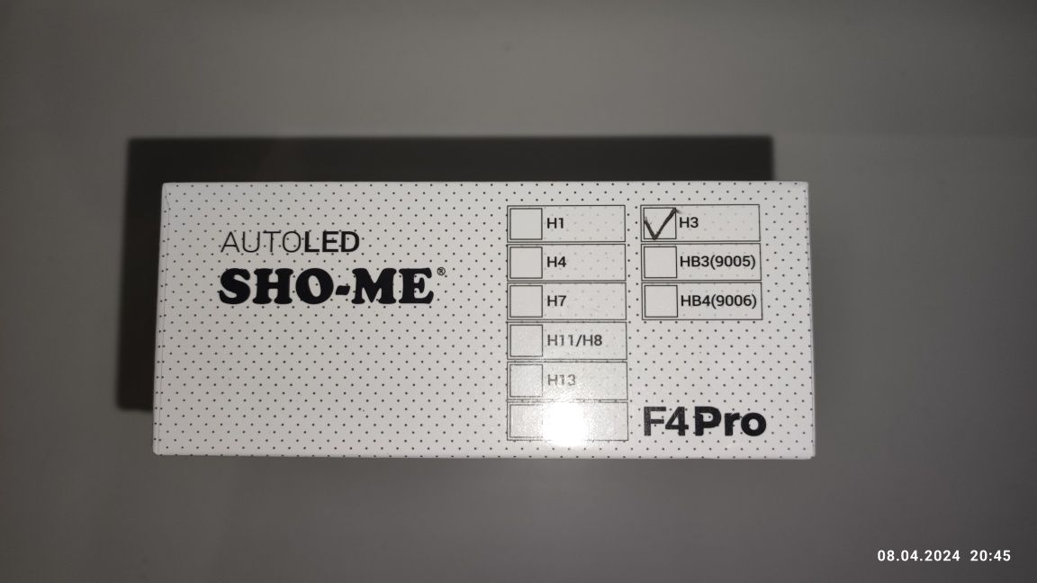 LED лампа SHO-ME F4-Pro H3 45W 6000K (2шт.)