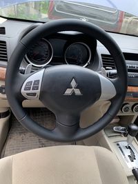 Чехол на руль оплетка mitsubishi outlander lancerX lancer9 pajero,l200