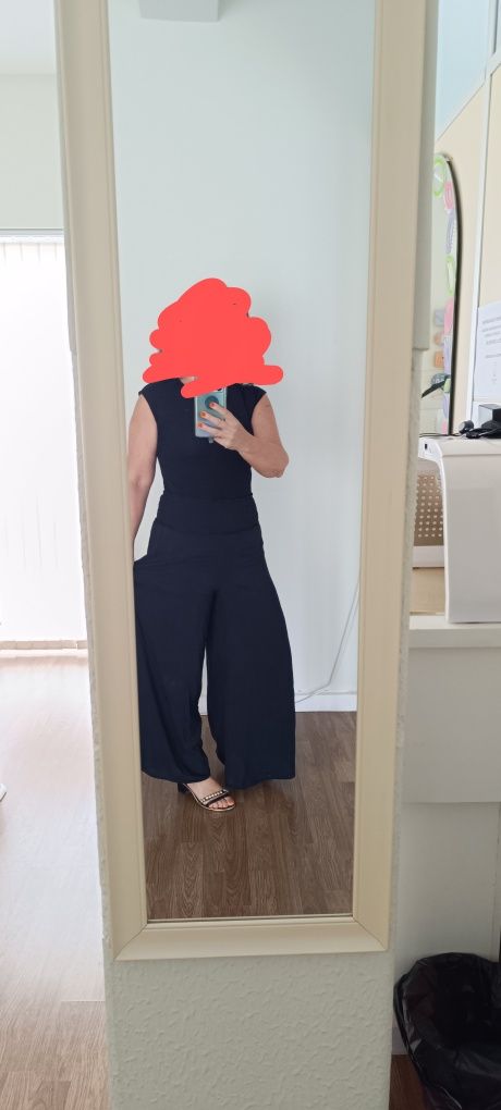 Body preto algodão. Tamanho M. Stradivarius