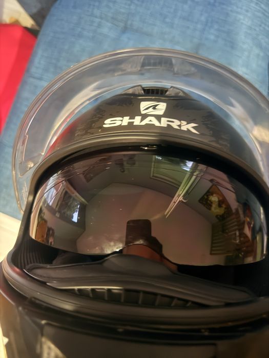 Capacete de moto shark, com luses e saco do capecete