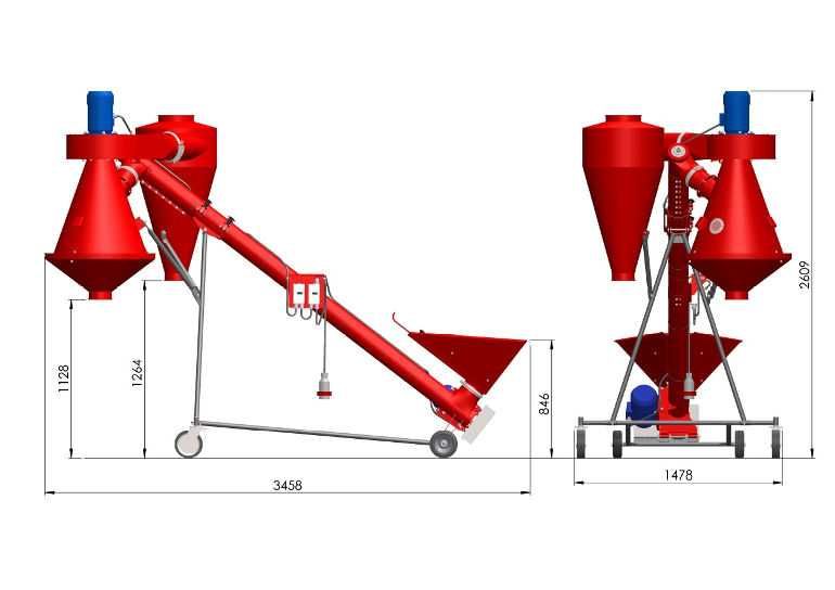 Separator zboża M502/2 mobilny POM Augustów jak wialnia czyszczalnia