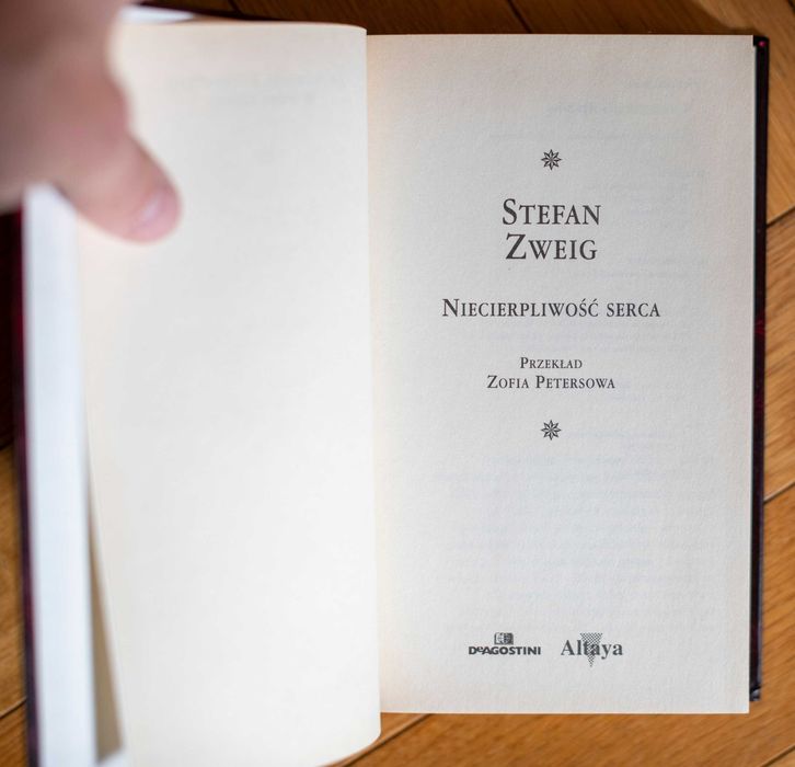 Stefan Zweig Niecierpliwość Serca De Agostini Altaya 2003 Kolekcja