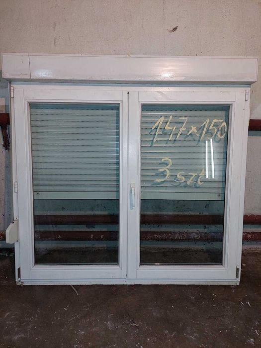 Okna drewniane machoń z roletami używane różne wymiary