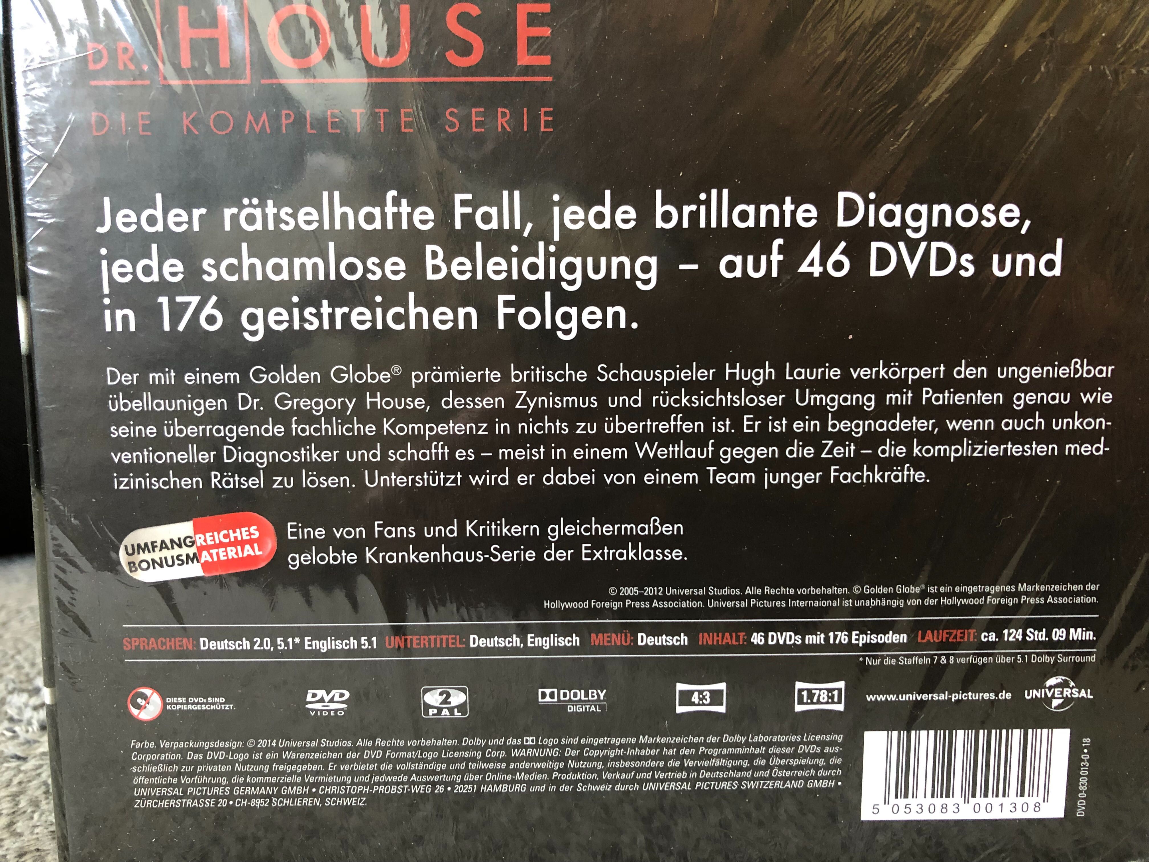 Dr House [46 DVD] Sezony 1-8 /Komplet/ Napisy ENG