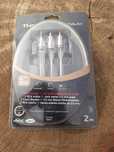 Kabel 2 RCA na 3,5 mm Jack GOLD 24k