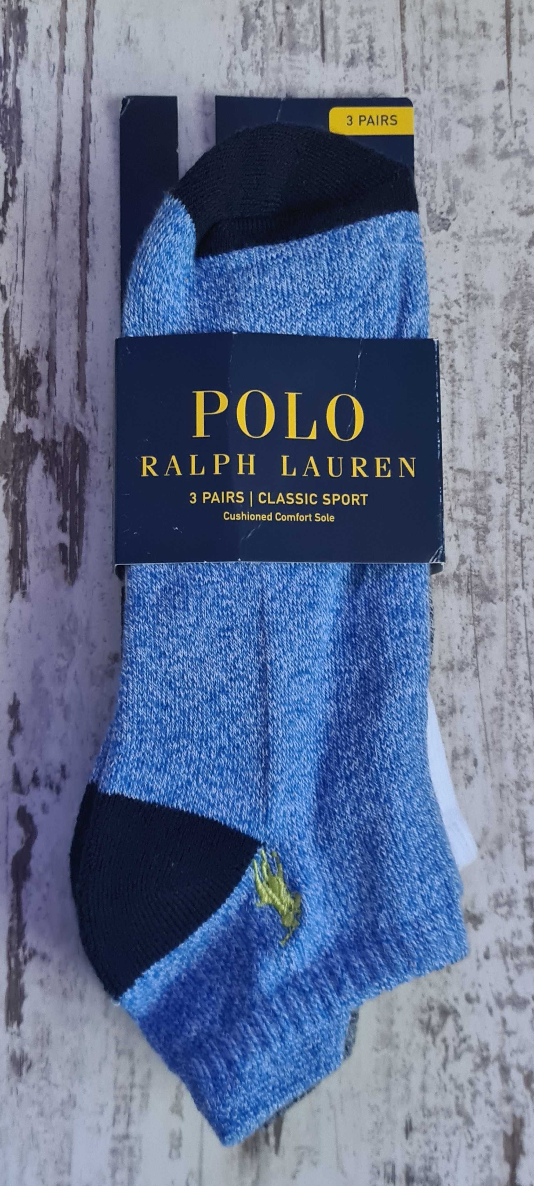 POLO RALPH LAUREN skarpetki orginal roz.40-46 3 pary.