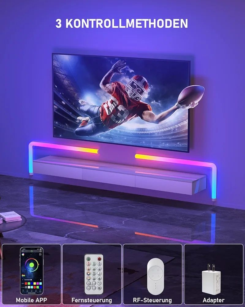 bedee Inteligentne kinkiety LED RGB: RGB+IC Glide Wall Light Ambient