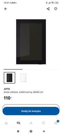 Front Jutis 40x60 czarne szkło IKEA