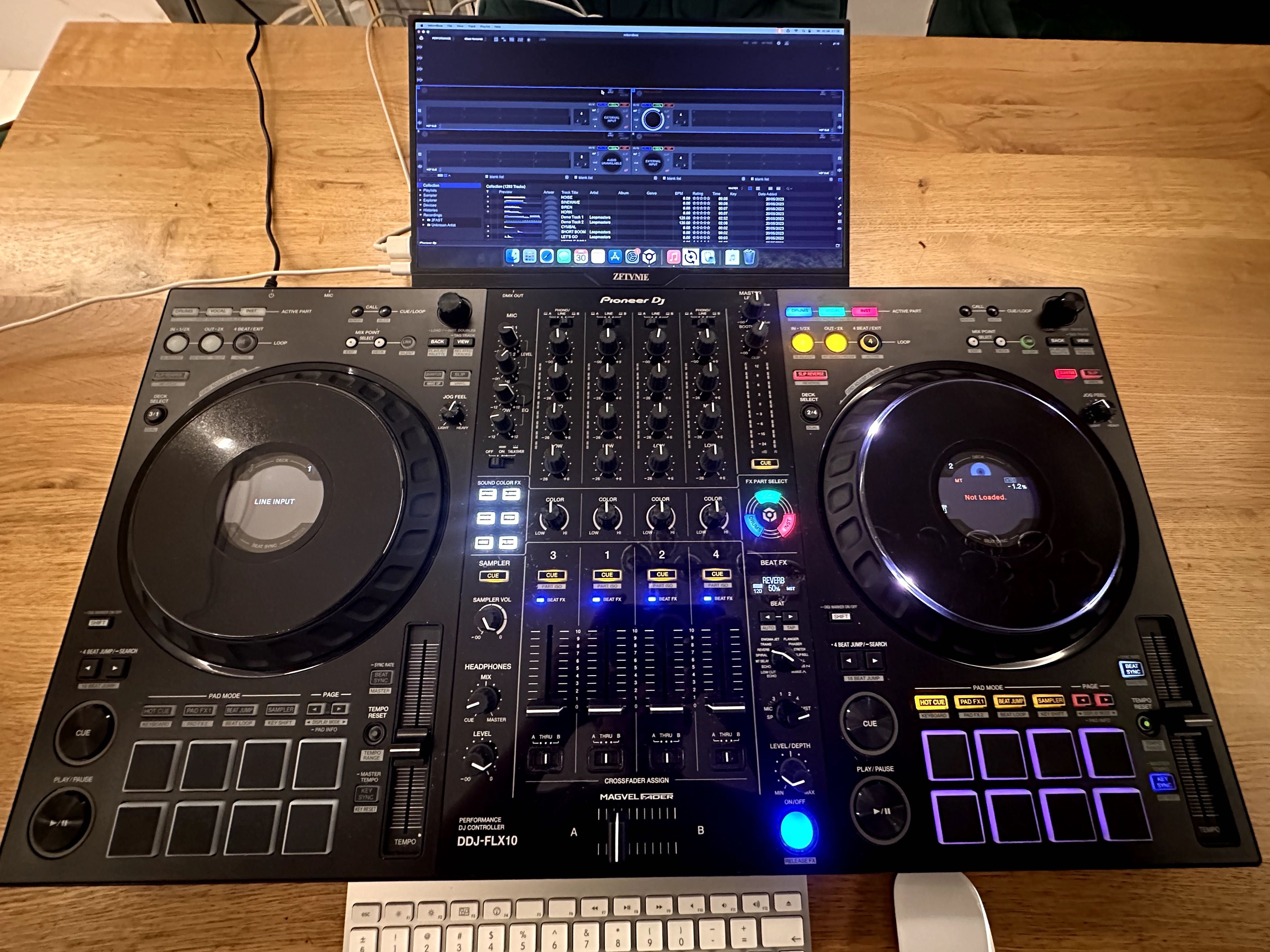 zestaw DDJ FLX-10 + MAC MINI + Monitor