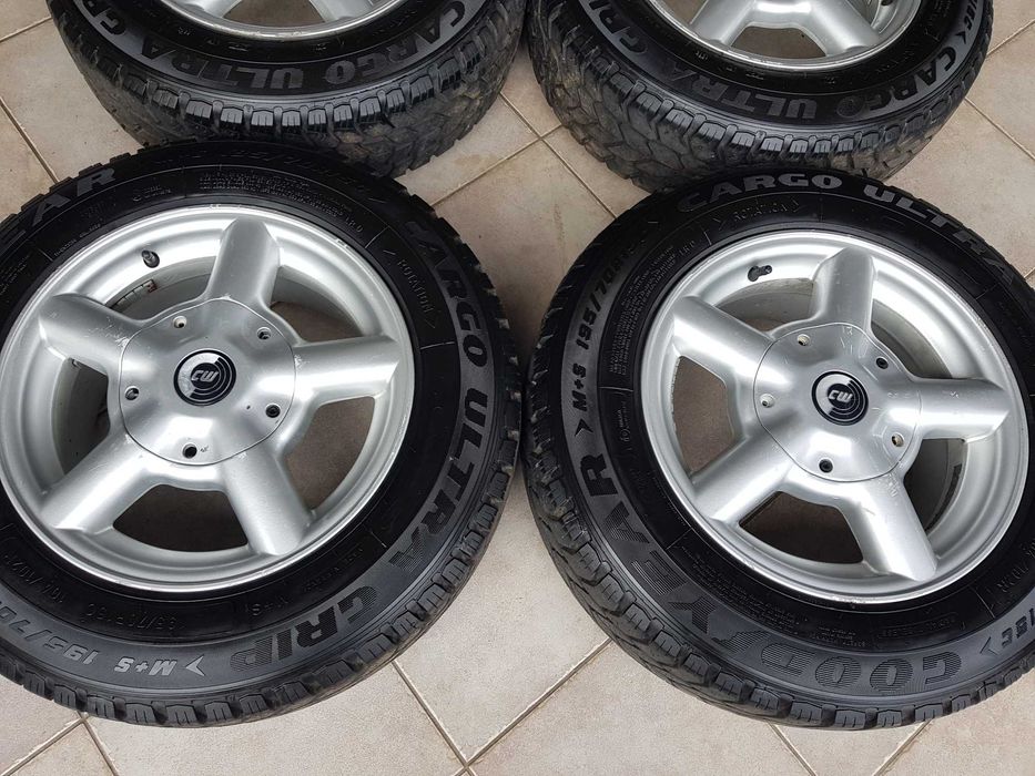 Felgi koła CW Mercedes Vito 7x15 et50 5x112 opony Goodyear 195/70/15C