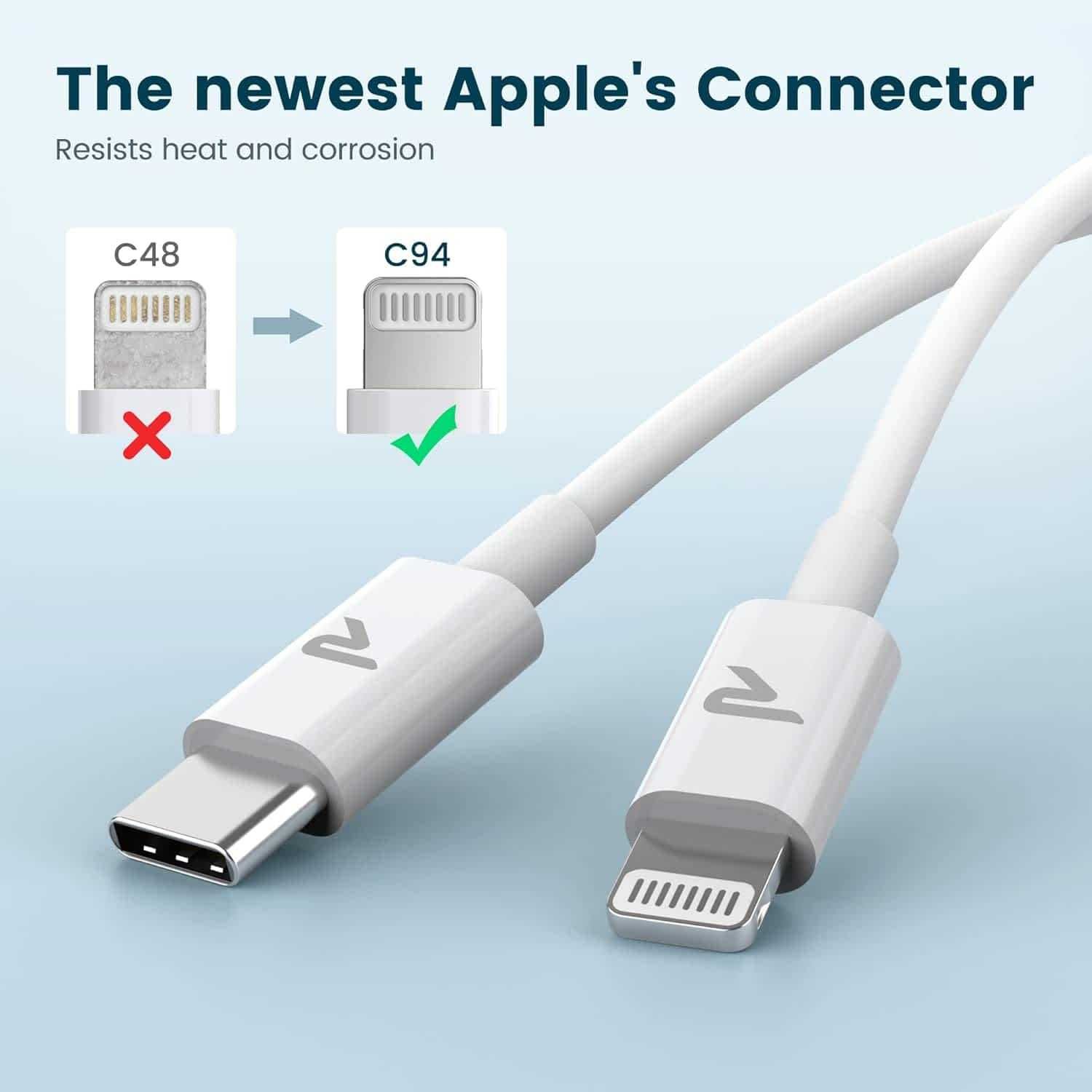 RAMPOW Cable USB C iPhone 2M- zestaw 2szt