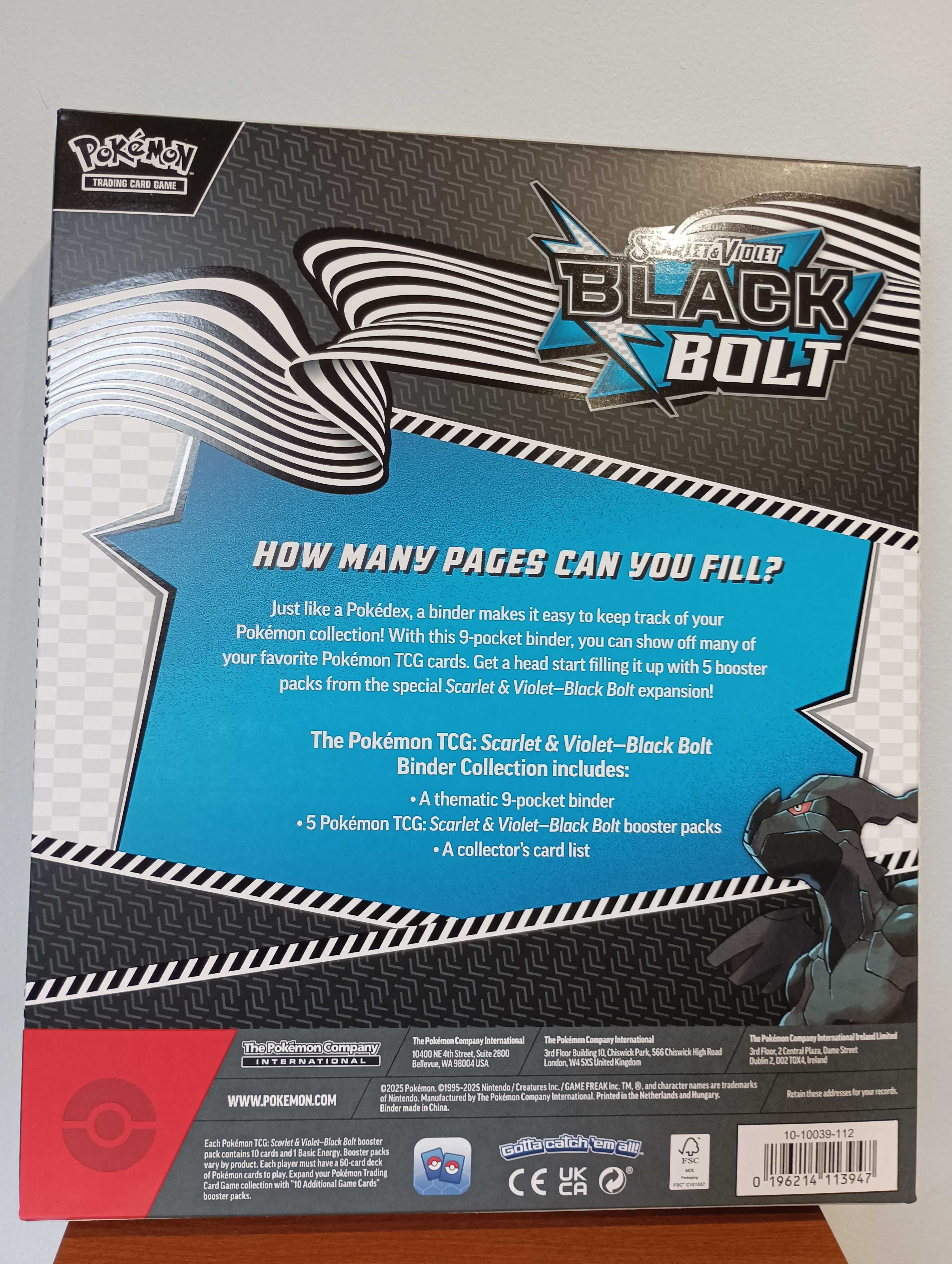Pokemon TCG: Black Bolt - Binder Collection - Zekrom - oryginał