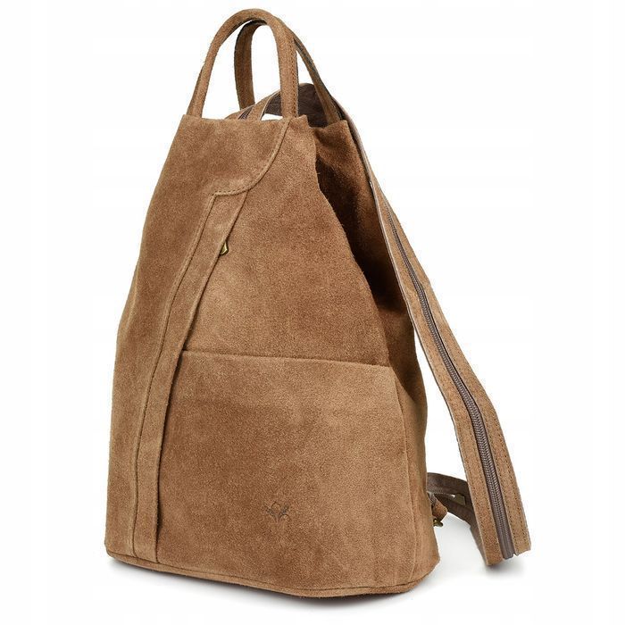 Vera Pelle włoski Plecak plecaczek Skórzany damski modny stylowy mały