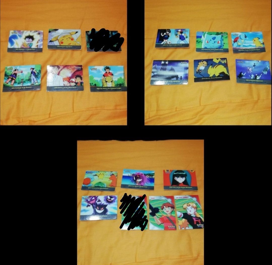 Várias cartas Pokémon