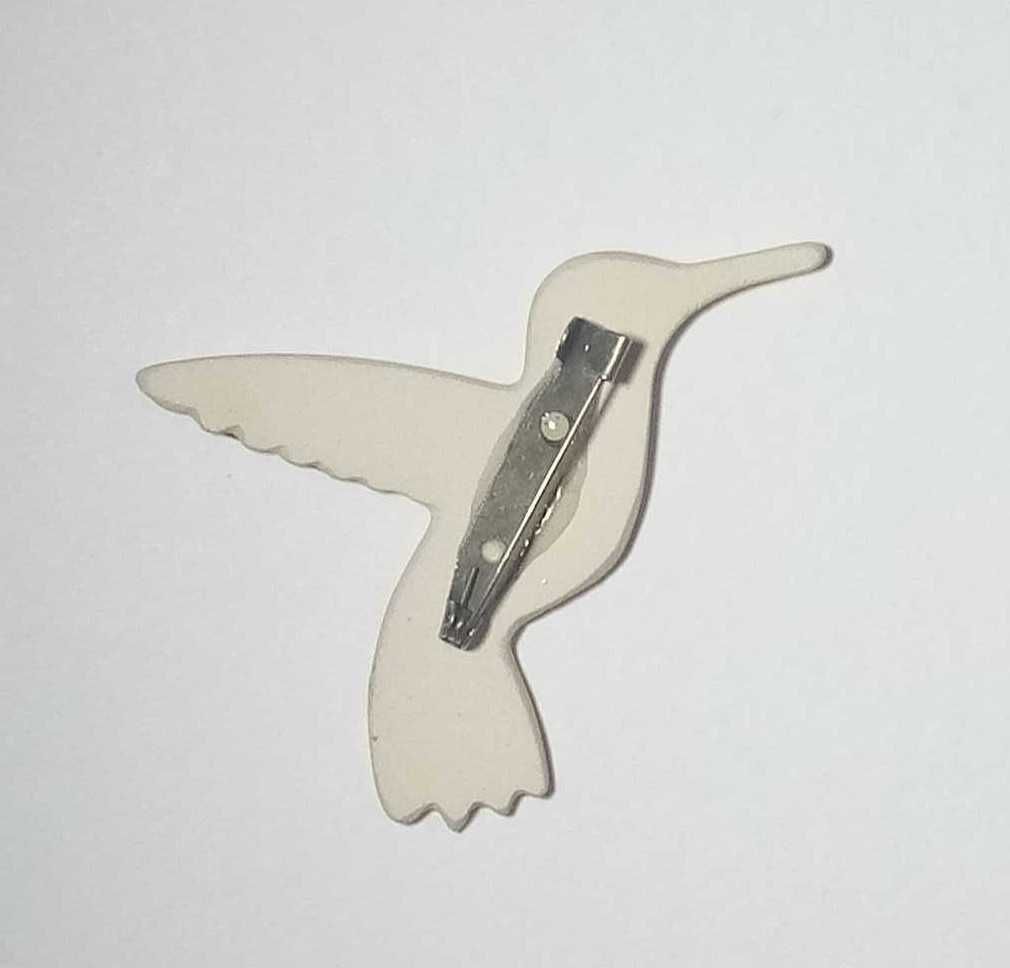 Broszka ptak koliber rękodzieło oryginalny prezent