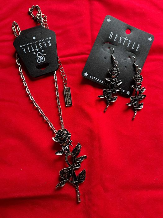 Rose Ankh Silver Gotycka Biżuteria Restyle gothic goth