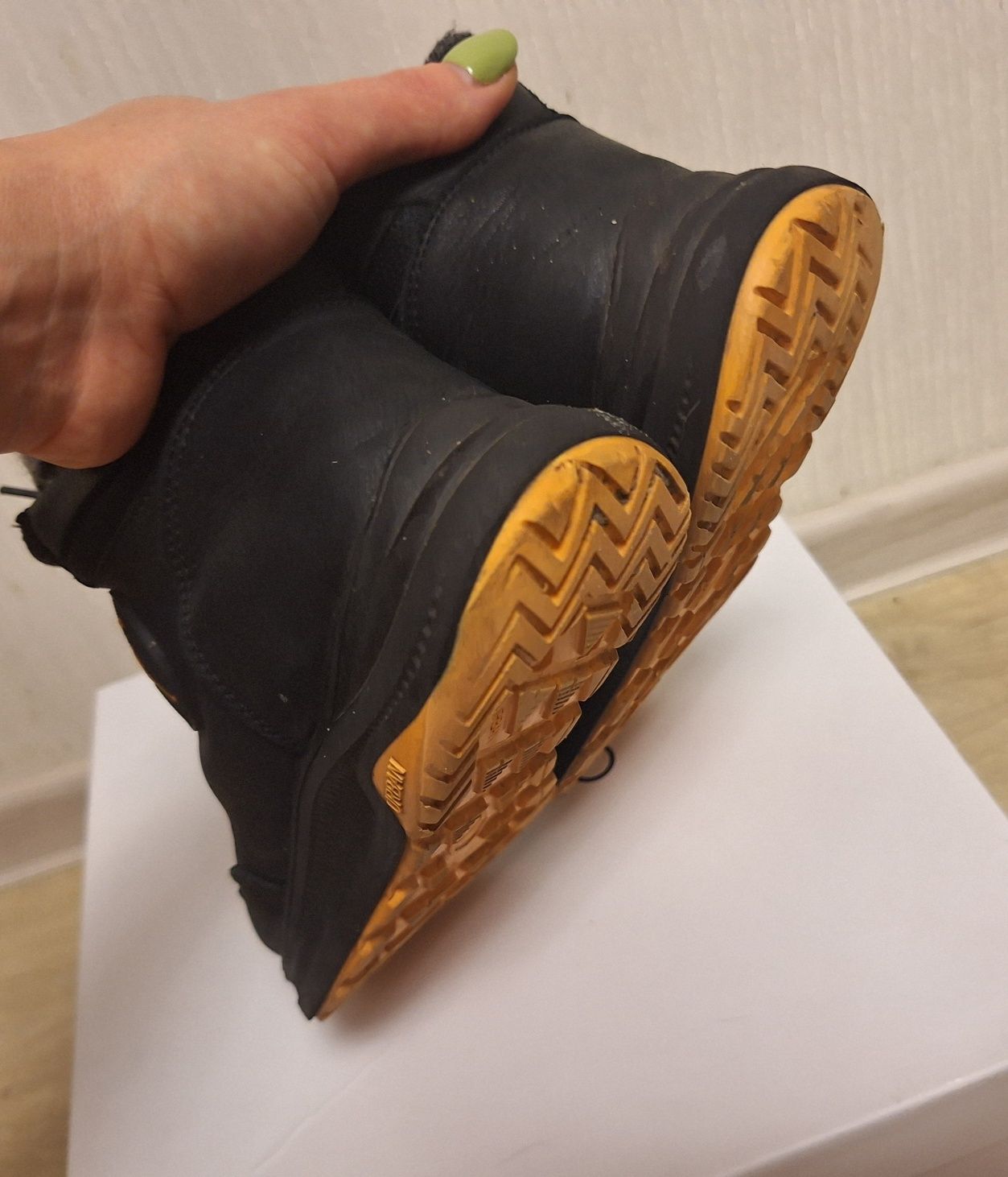Черевики зимові, нат шкіра, ботинки унісекс розмір 38, 24.5 см устілка