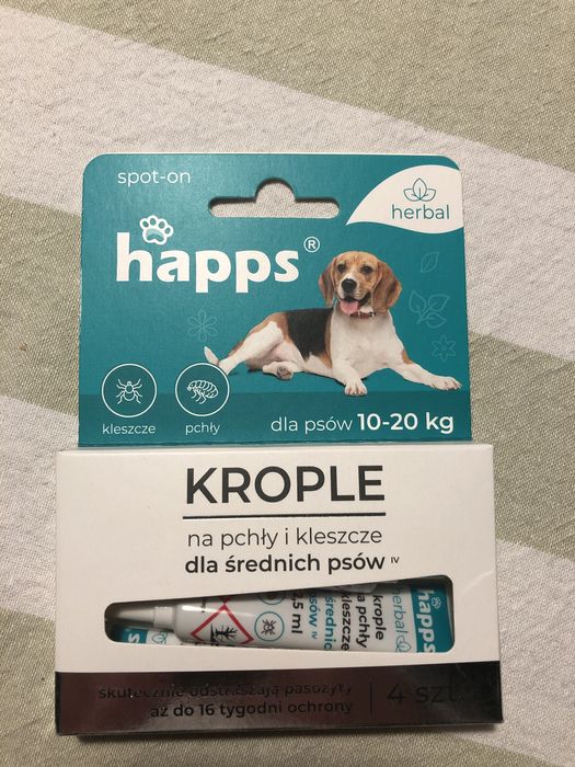 Krople na pchły i kleszcze dla średnich psów