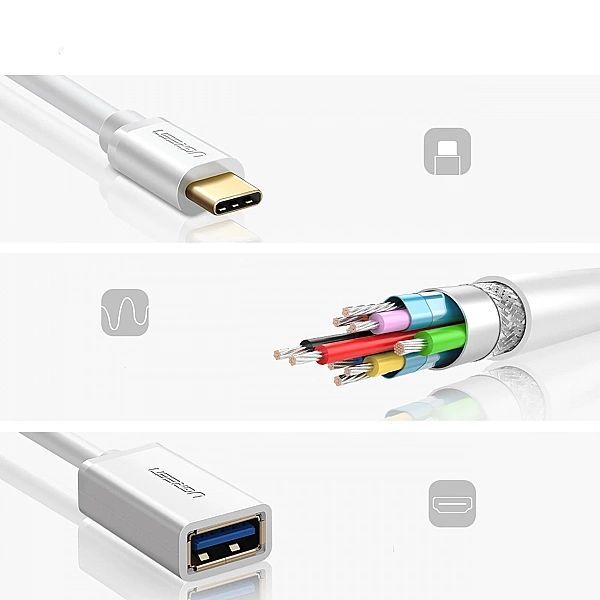 Adapter Ugreen Us154, 30702 Usb-a 3.0 (żeński) / Usb-c 3.0 (męski) Otg