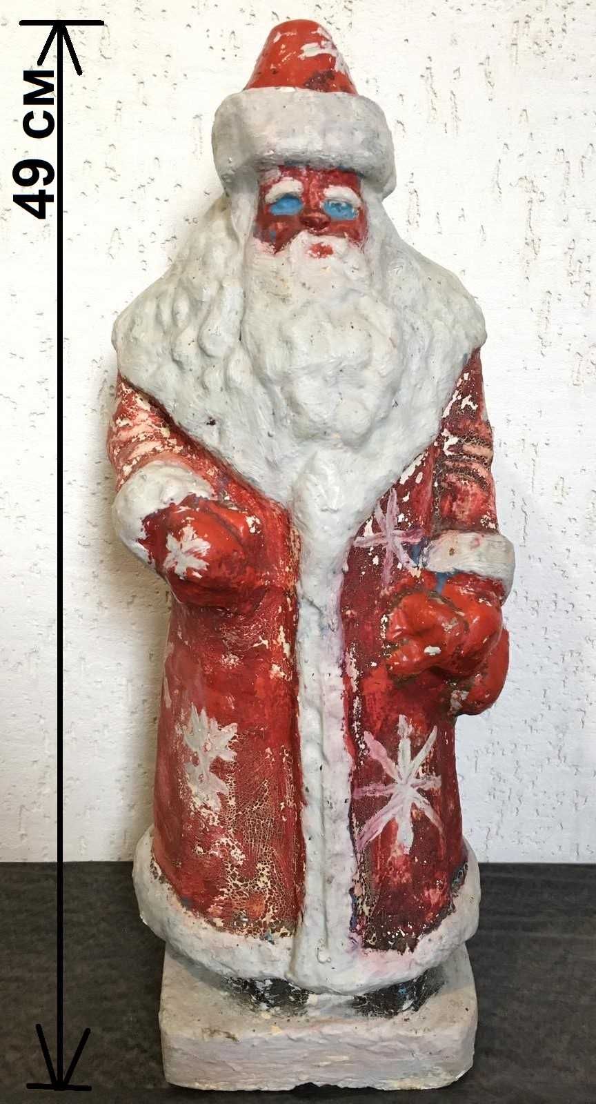 Антикварная старая статуэтка Дед Мороз с копилкой (Авторская работа)