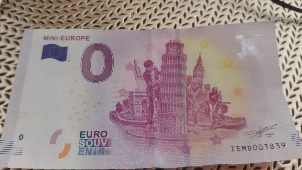 euro 0 banknot mini europa