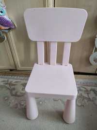Krzesło Mamut z Ikea pudrowy róż