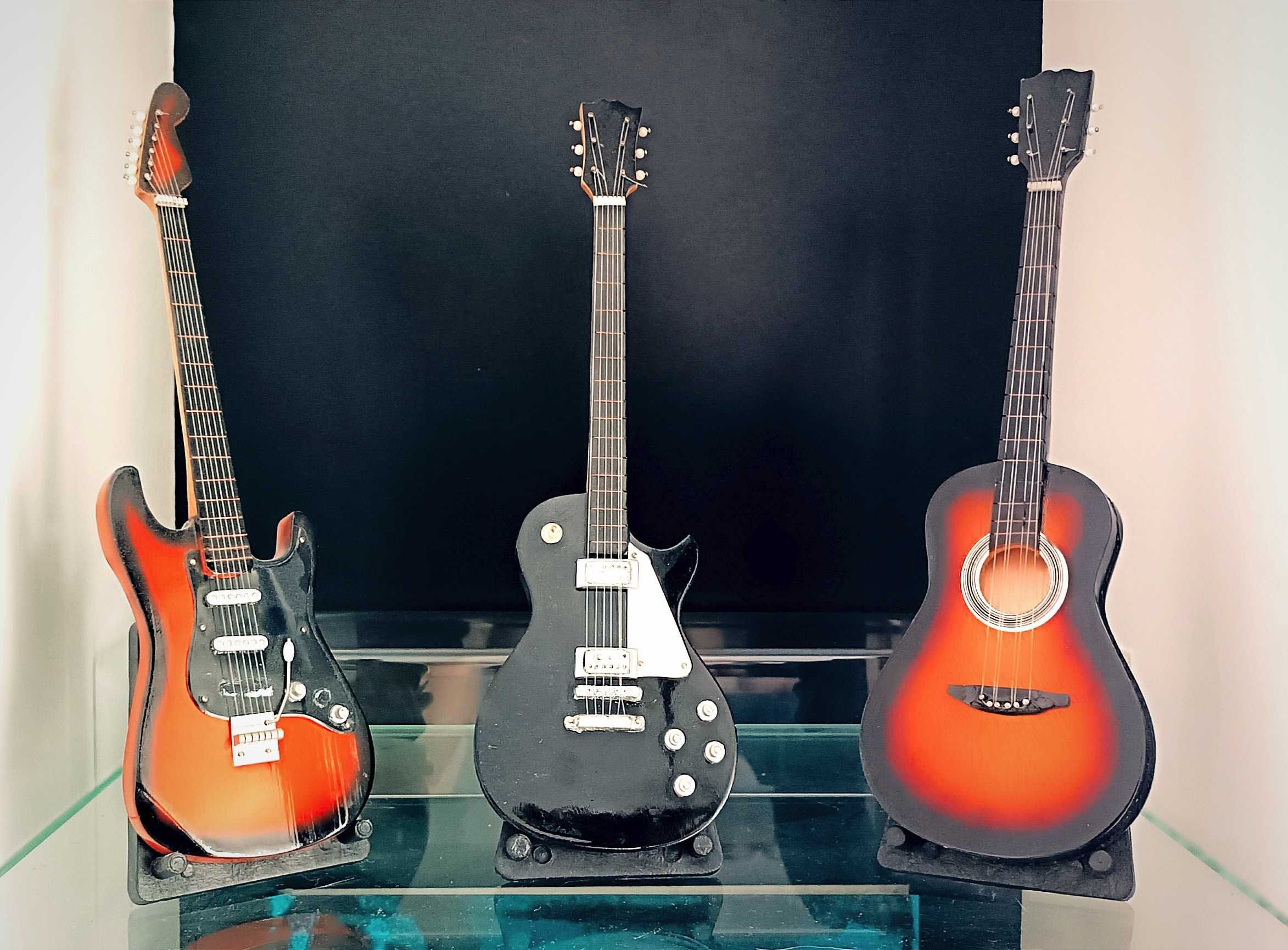 Gitara miniaturka Stratocaster Les Paul. Akustyczna Fender Gibson