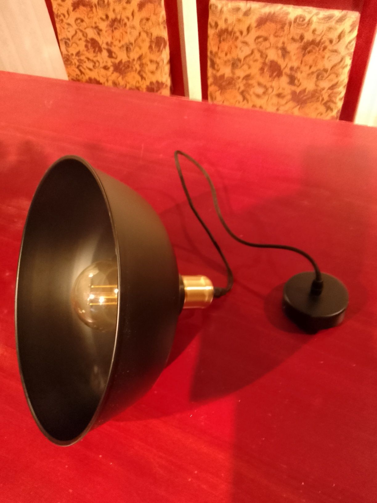 Czarn abażur żelazne lampy wiszące Mini oświetlenie w stylu vintage