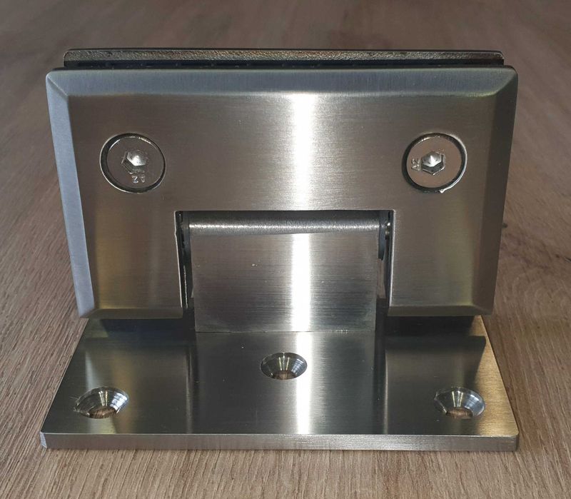 Zawiasy do kabin prysznicowych: mocowanie boczne (szkło-ściana 90°)