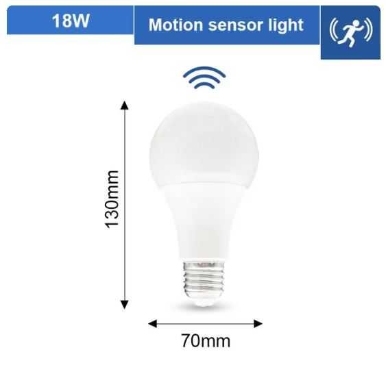 Лампа з датчиком руху 18/20 Вт (радар)