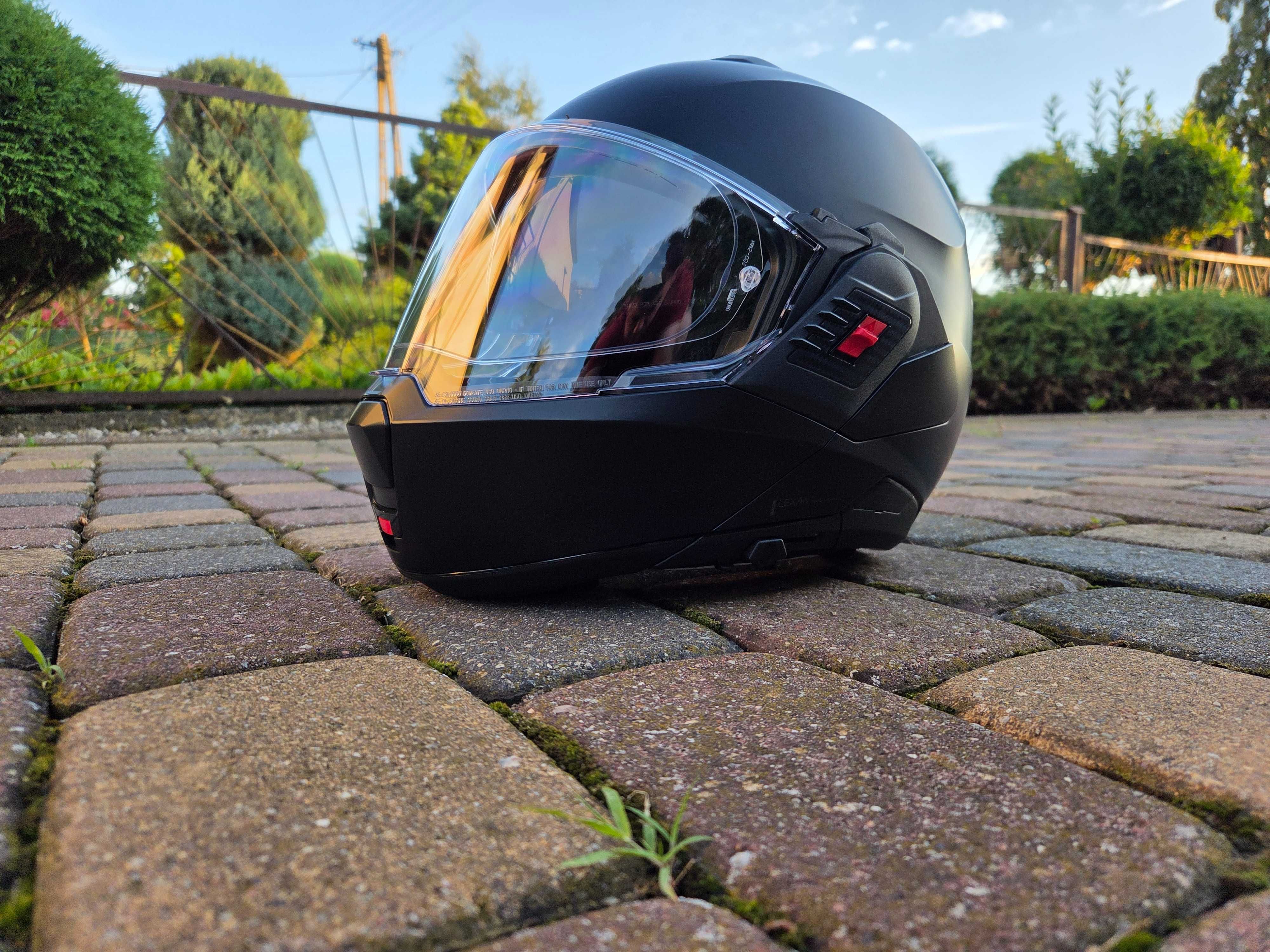 Kask motocyklowy szczękowy Nolan N120-1 czarny mat rozmiar S