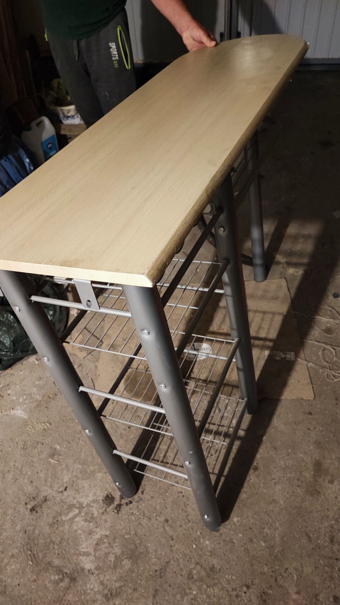 Wyspa kuchenna metalowa z blatem