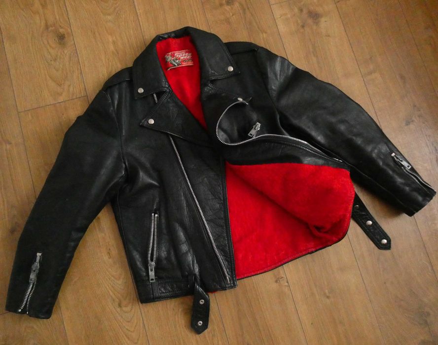 Kurtka skórzana męska SPEEDWEAR 70s skóra PILOTKA ramoneska M