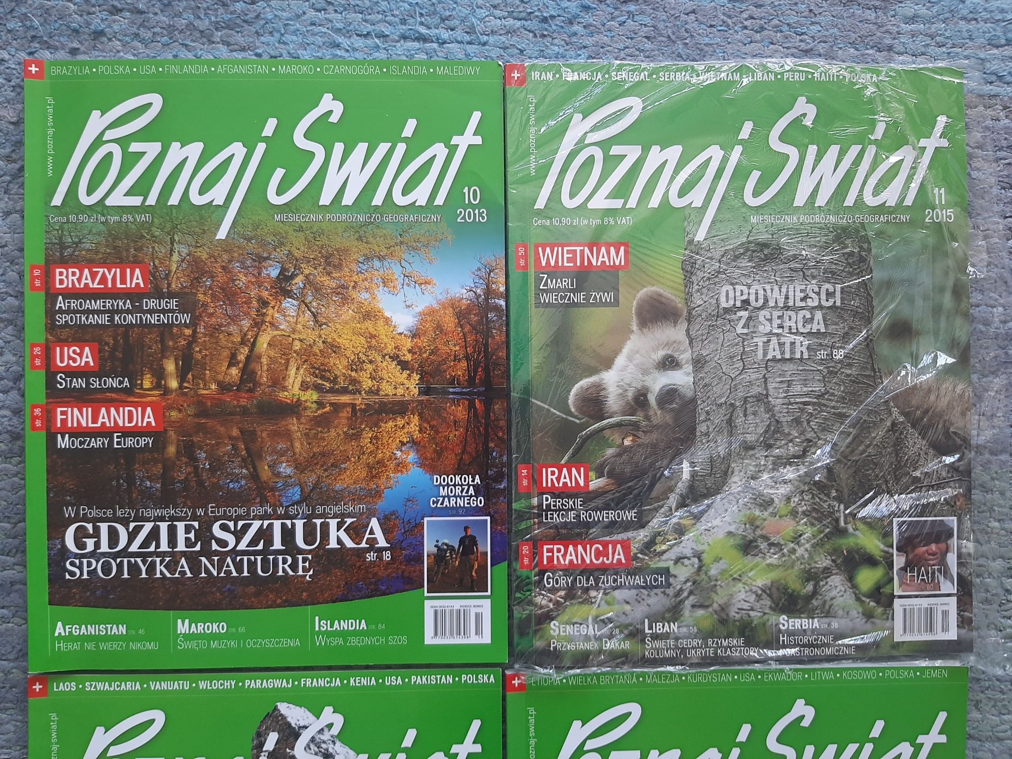 Poznaj Świat - zestaw czterech magazynów z 2013 i 2015