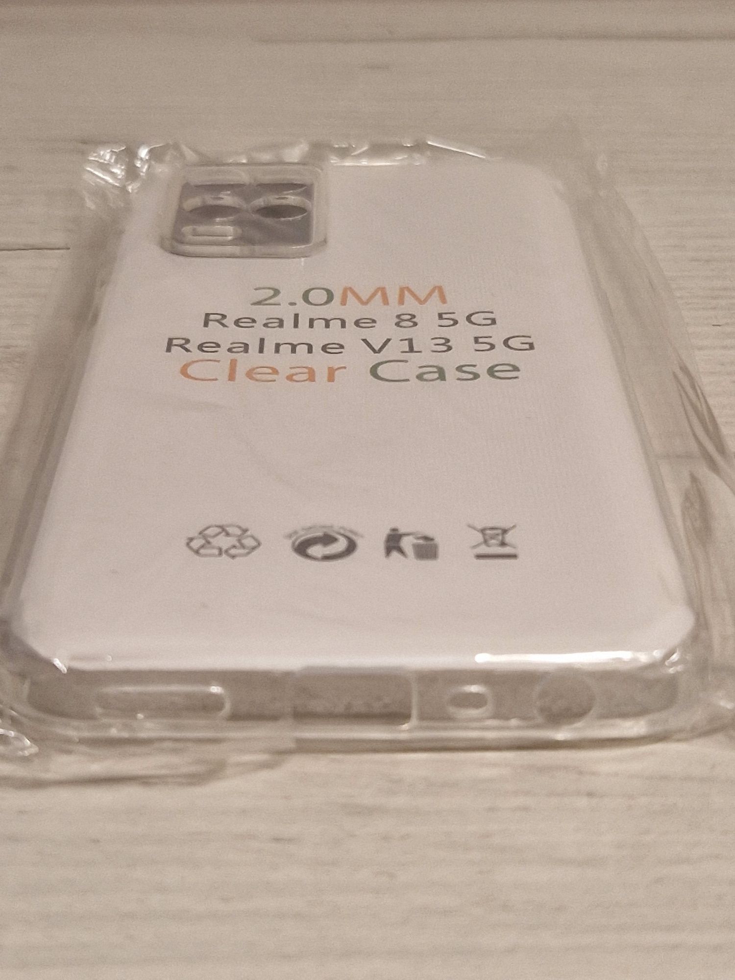 Back Case 2 mm Perfect do REALME 8 5G + Szkło Gold 9h