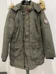 Kurtka zimowa parka M/L khaki futerko