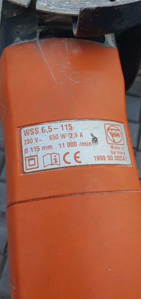 Niezniszczal a szlifierka kątowa kątówka Fein WSS 6.5 - 115 bezkluczyk