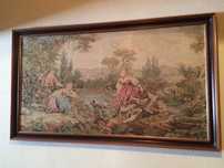 Moldura com tela de tapeçaria italiana