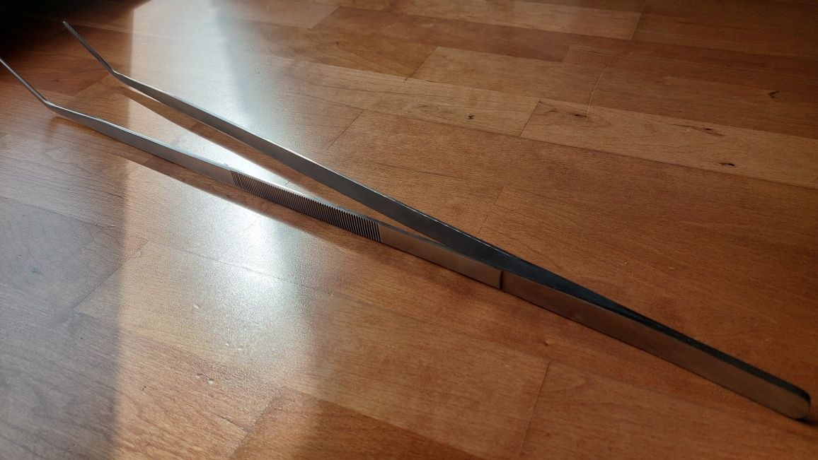 Pinça c/ ponta curva 60cms - Aço inoxidável (Aquário)