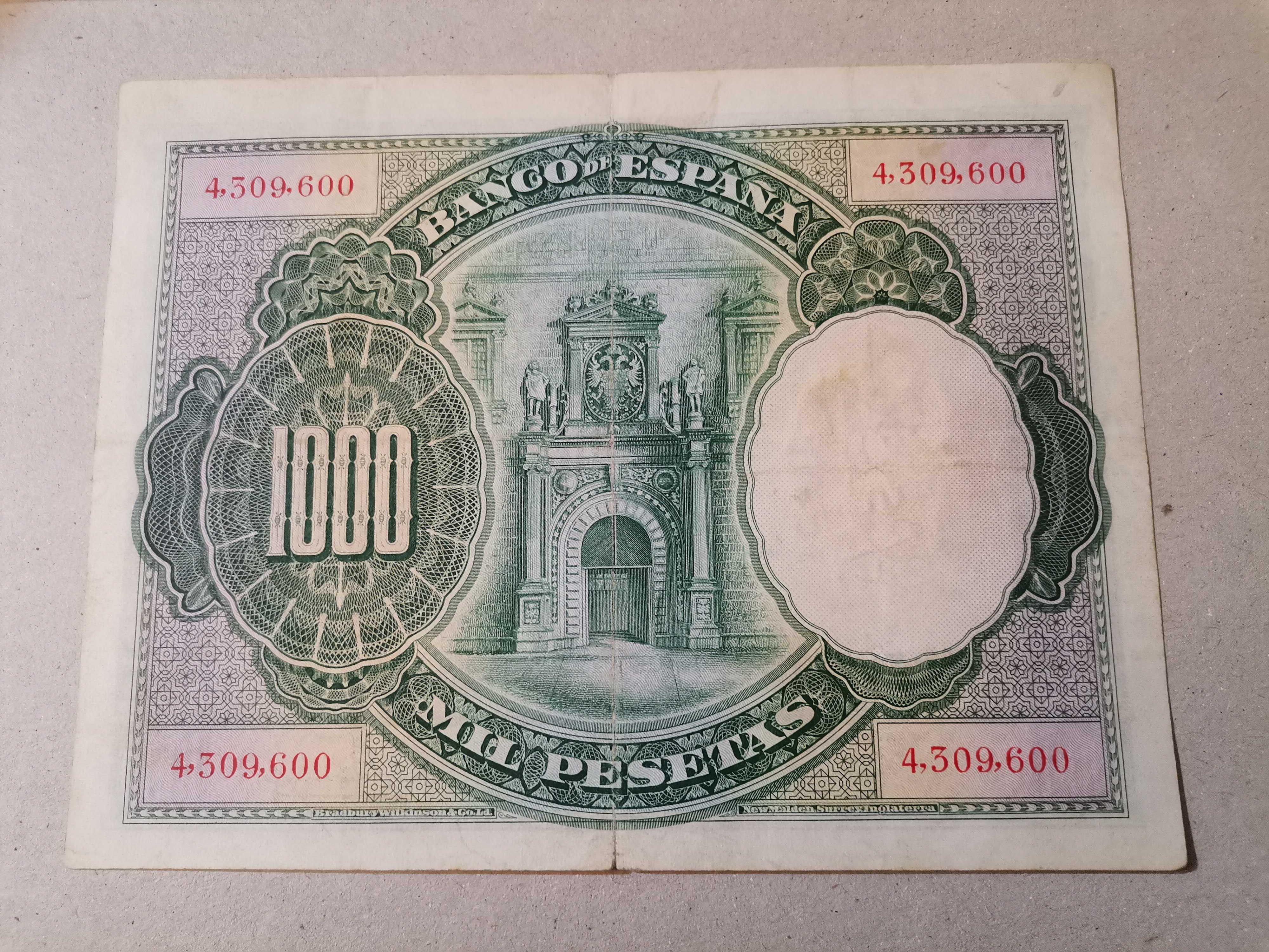 Nota de 1000 pesetas de Espanha