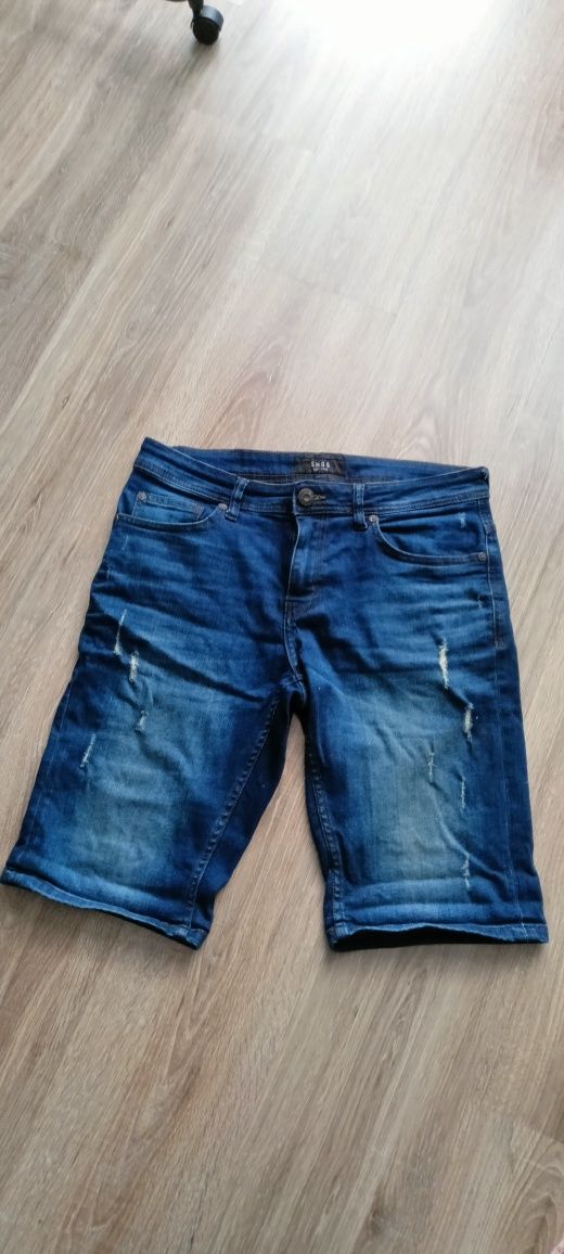 Bermudy męskie jeansowe S